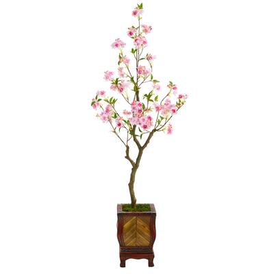 56" Cherry Blossom Artificial Tree in Decorative Planter - 12"