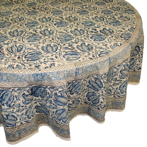 Handmade Vegetable Dye Block Print Tablecloth 100% Cotton ...