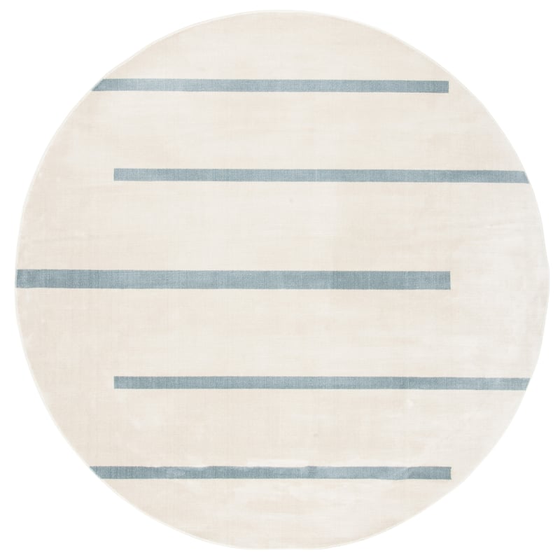 SAFAVIEH Orwell Naoma Mid-Century Modern Rug - 6'7" Round - Ivory/Blue