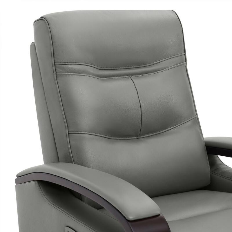 Spruce & Spring Regan Leather Power Recliner Swivel Glider Rocker with Power Headrest