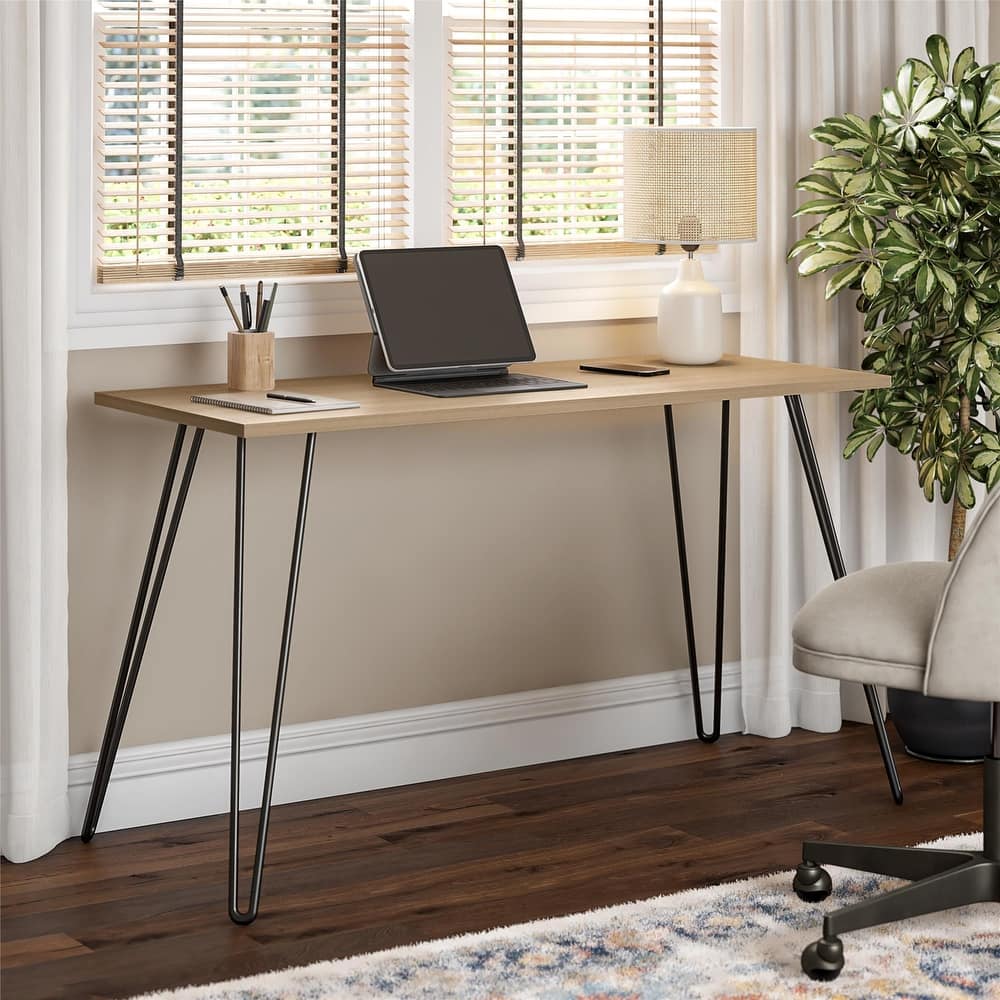 Roomfitters Owen Minimalist Writing Desk with Hairpin Legs
