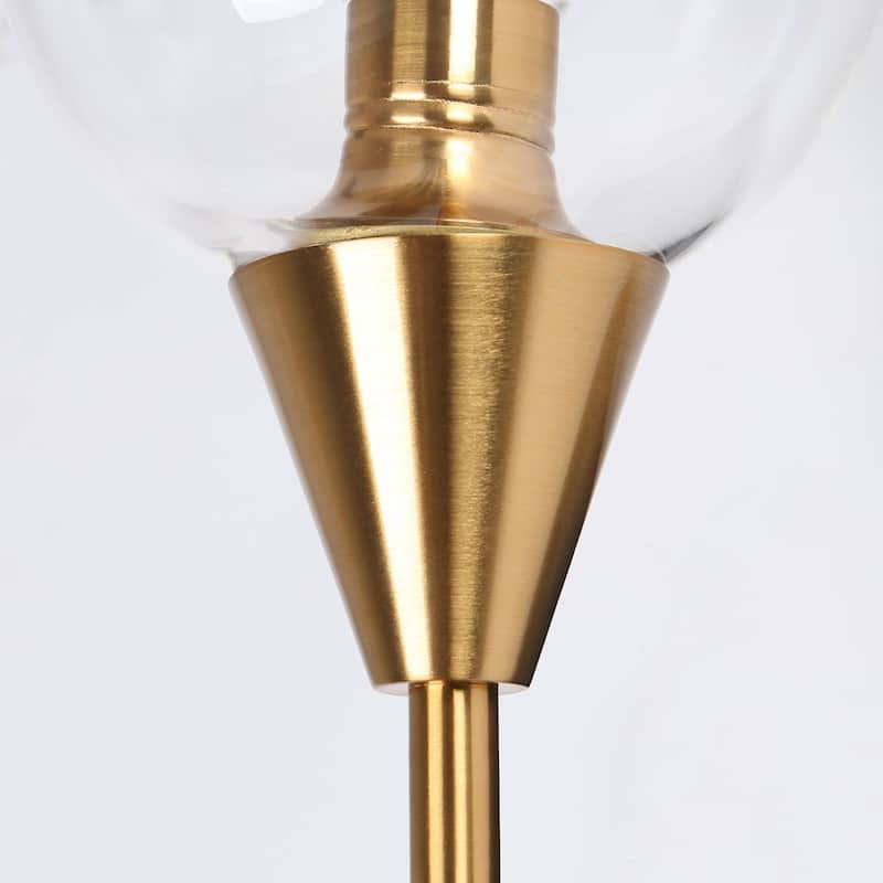 Coria Modern Transitional 1-light Black Gold Wall Sconce Glass Bathroom Wallchiere lighting - 14.5"H x 6.7"D