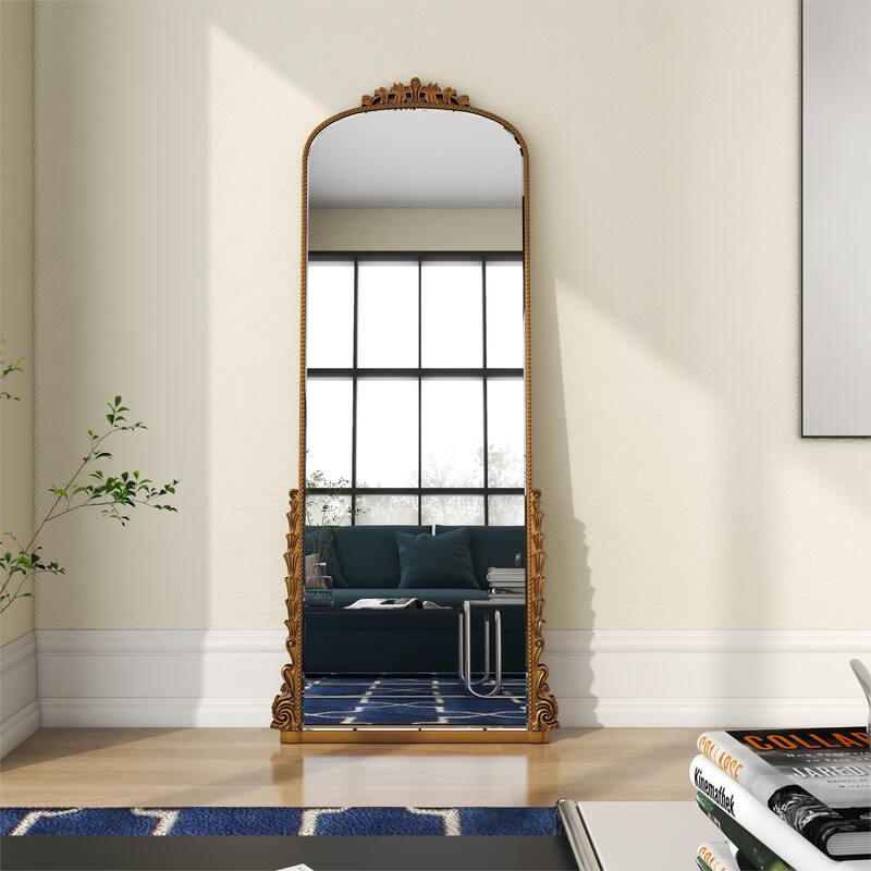 Vintage Gold Ornate Full Length Floor Mirror Baroque Decor