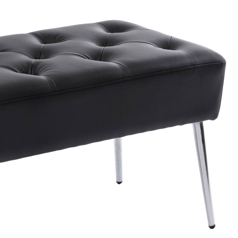 Modern 44" Length Button Tufted Bench