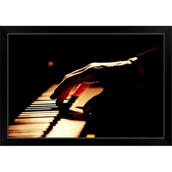 "Pianist" Black Framed Print