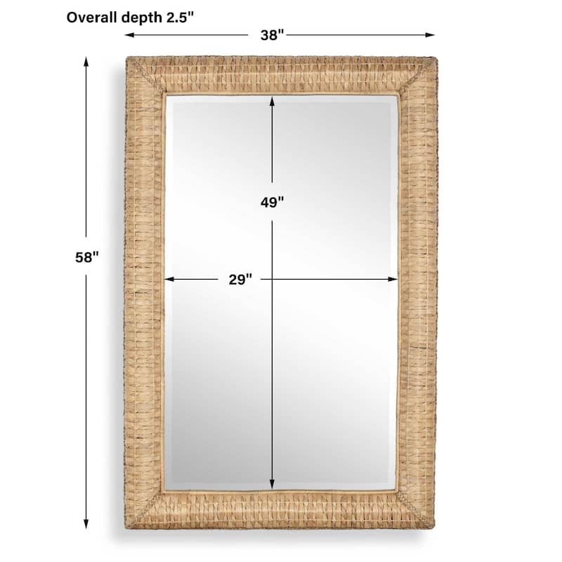 Uttermost Twisted Seagrass Large Mirror