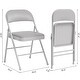 preview thumbnail 3 of 7, 4 Pack Folding Chairs with Padded Cushions, Padded Foldable Chair Hold Up to 350 Pounds
