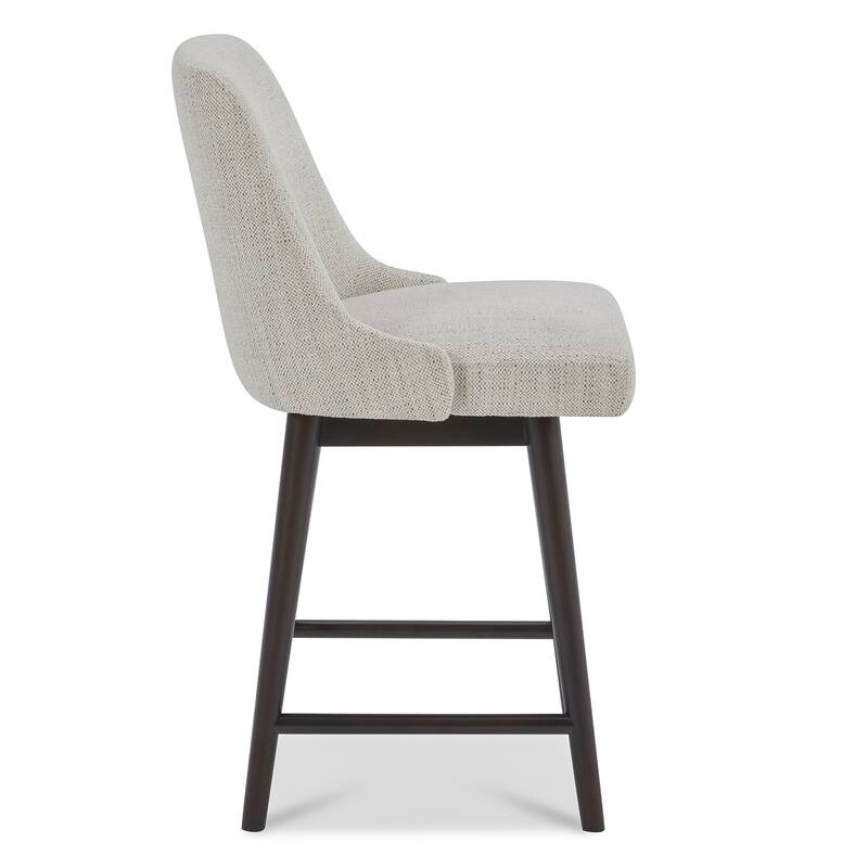 Spruce & Spring Hazel Upholstered Counter Height Swivel Barstool with Back