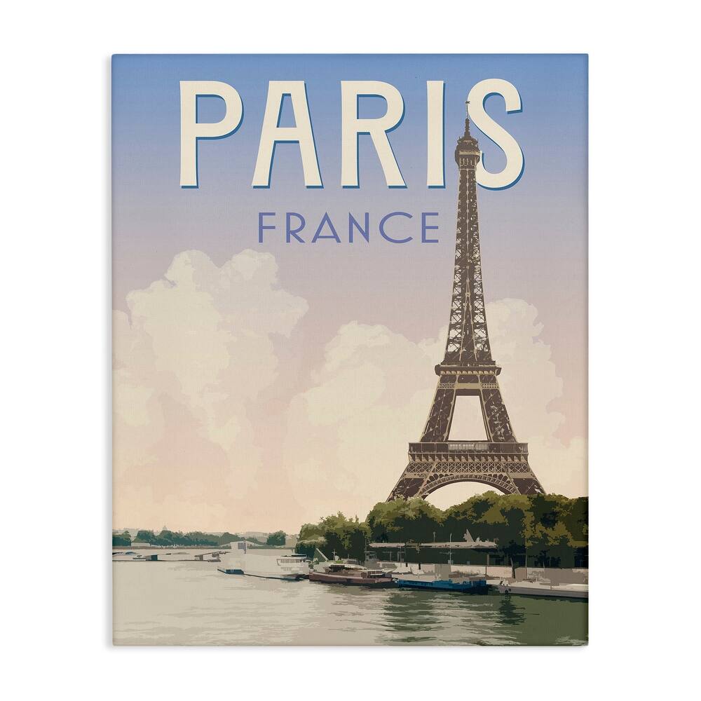 Stupell Paris Tower Landmark Canvas Wall Art Design By Victoria Barnes