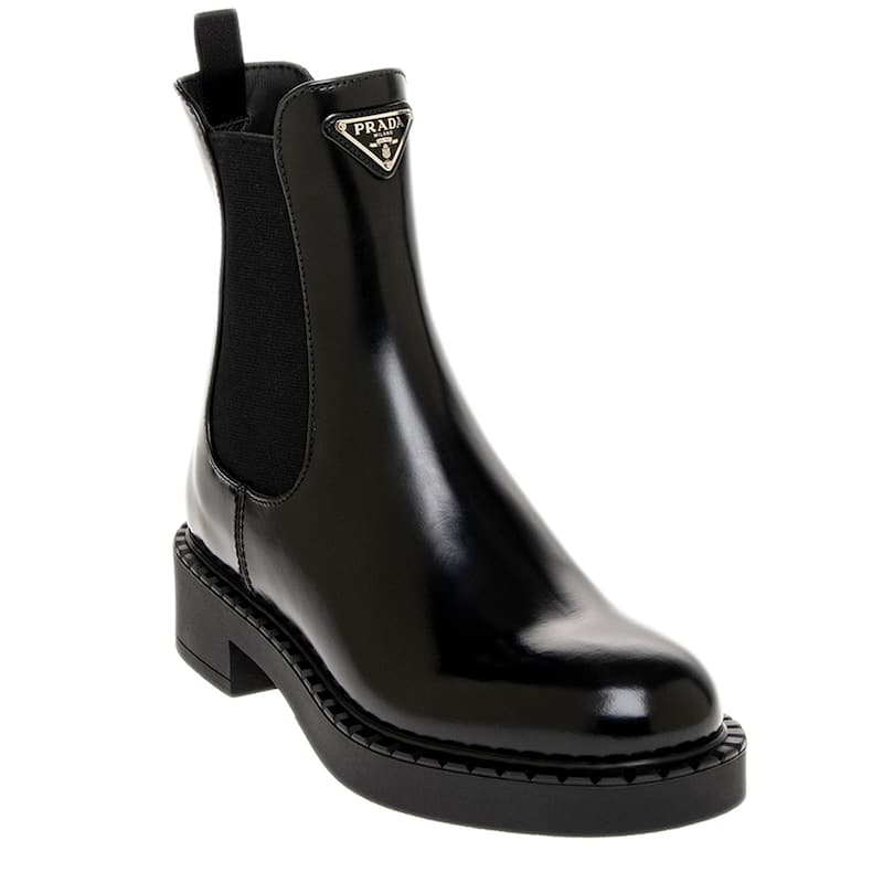 Prada Brushed Leather Chelsea Boots - 41 EU