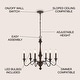 preview thumbnail 8 of 9, Sofia 25" 6-Light Midcentury Farmhouse Iron LED Chandelier, Wood Finished/Oil Rubbed Bronze by JONATHAN Y