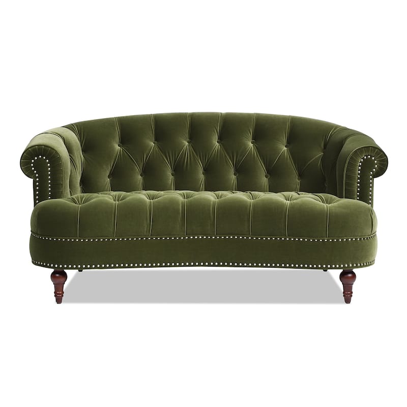 La Rosa 68.5" Victorian Tufted Chesterfield Loveseat