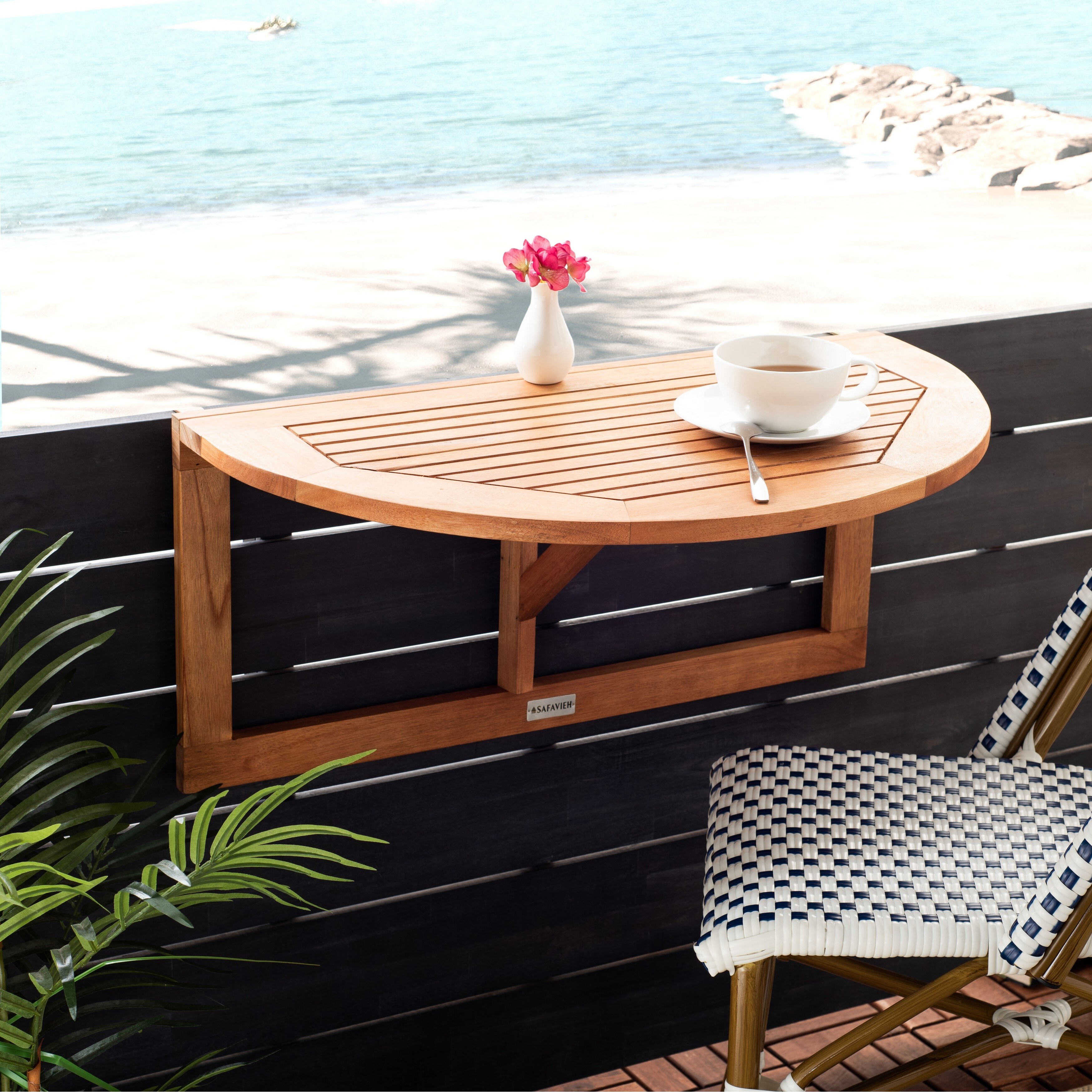 Shop Safavieh Outdoor Living Owens Balcony Hanging Half Table