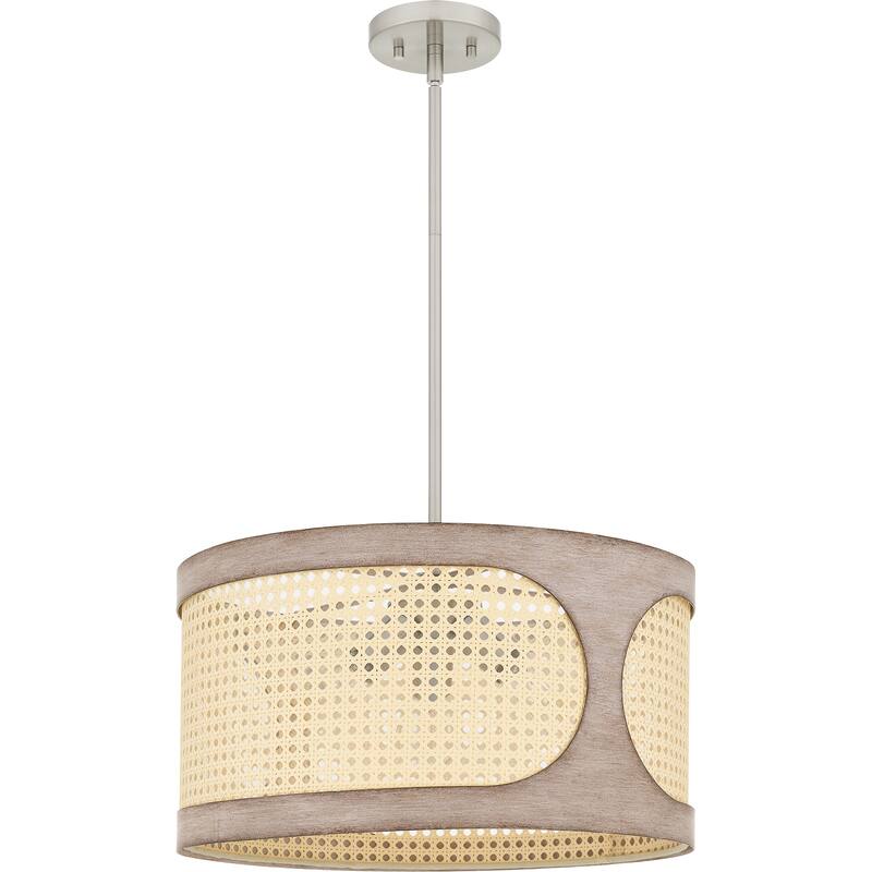 Syrah 3-Light Brushed Nickel Pendant - Brushed Nickel