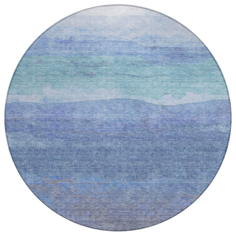 HomeRoots Abstract Modern Rectangle Outdoor Rug