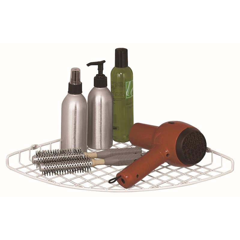 ClosetMaid White Steel Corner Shelf Organizer