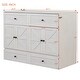 preview thumbnail 4 of 18, Full Size Murphy Platform Bed with USB Port and a Large Drawer, Space-Saving Wall Bed,Cabinet Hideaway Storage Bed, White
