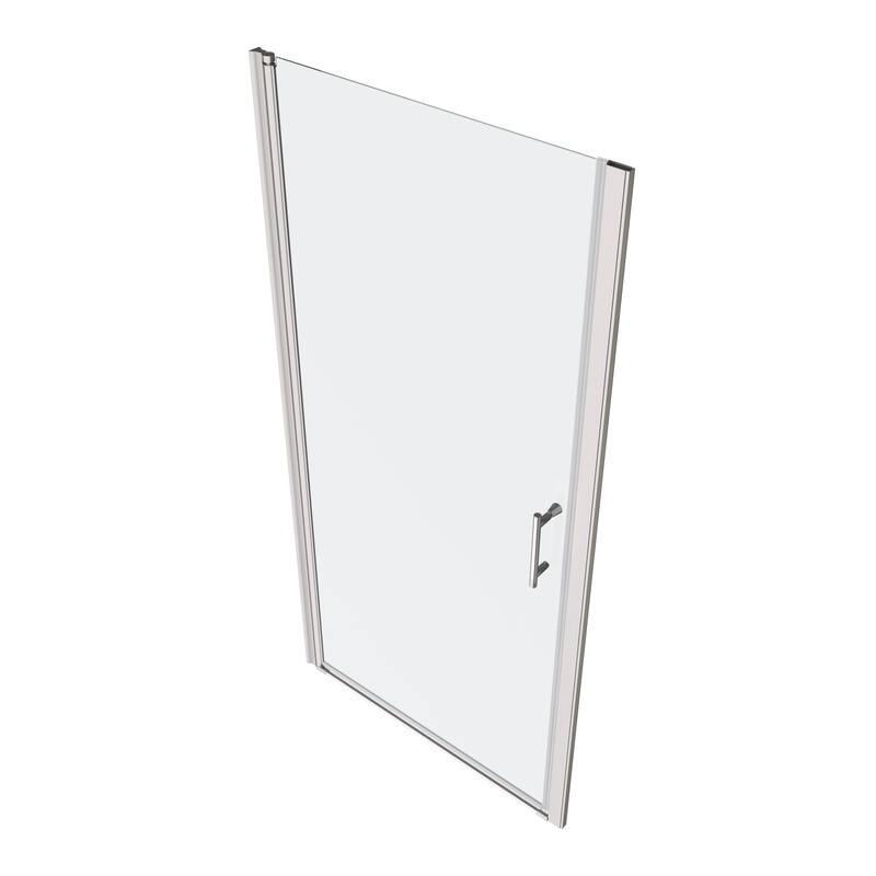 Pivot shower door, open outside, with 1/4" tempered glass