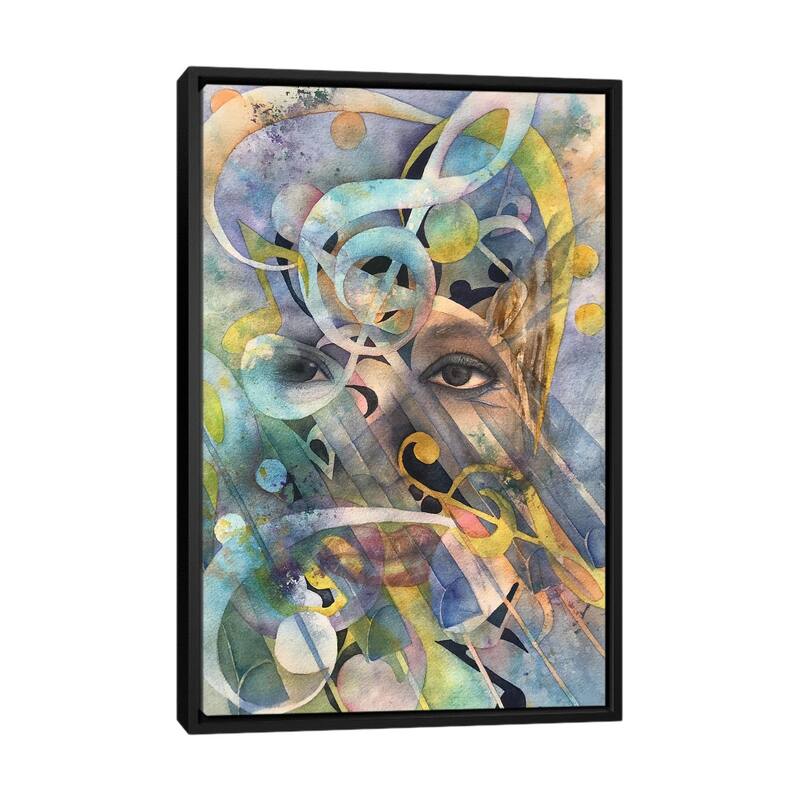 iCanvas "Jazz Fest Also" by Liz Covington Framed Canvas Print