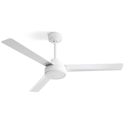 52" Ceiling Fan Without Light with Remote Control ,3 ABS Blades Farmhouse Ceiling Fan 6-speed Reversible DC Motor