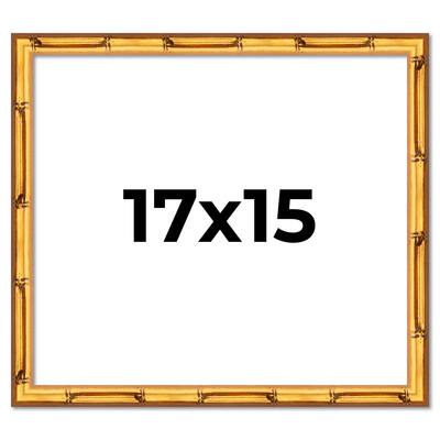 17x15 Frame Gold Bamboo Solid Wood Picture Frame | 1 Inch Moulding