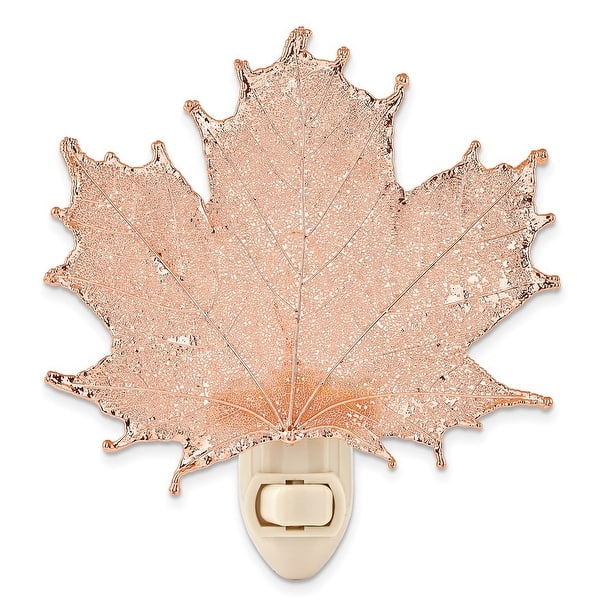 Rose Gold Dipped Real Sugar Maple Leaf Nightlight Rose Gold Dipped Real Sugar Maple Leaf Nightlight