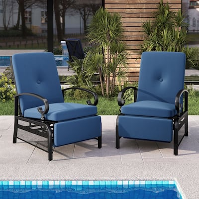 MAISON ARTS 2-piece Adjustable Recliner and Side Table Bistro Set