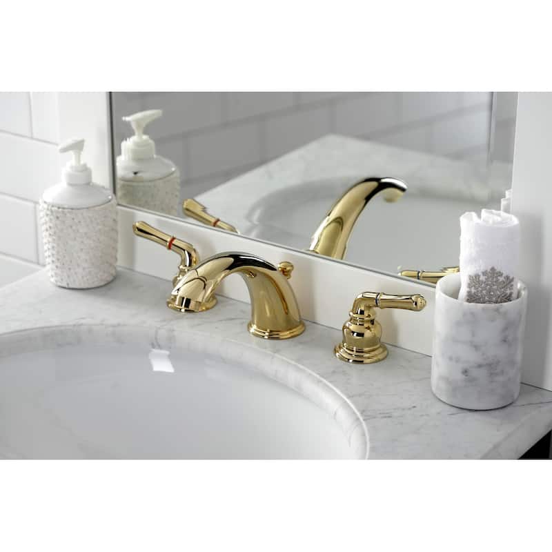 Magellan Deck Mount Widespread Bathroom Faucet with Brass Pop-Up