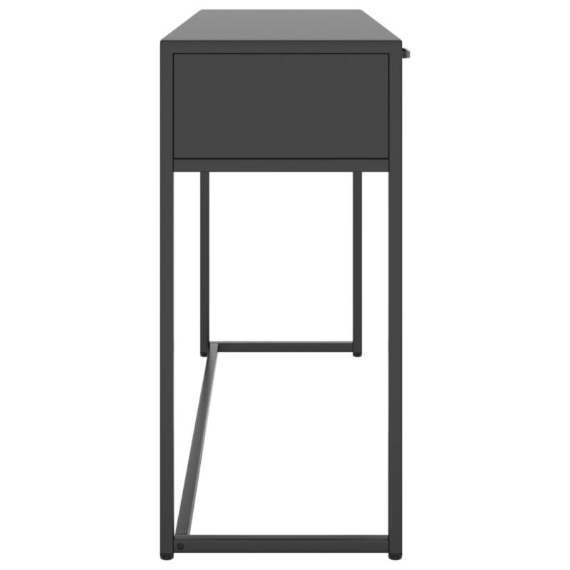 vidaXL Console Table Entryway Table Hall Narrow Side Table with Drawer Steel