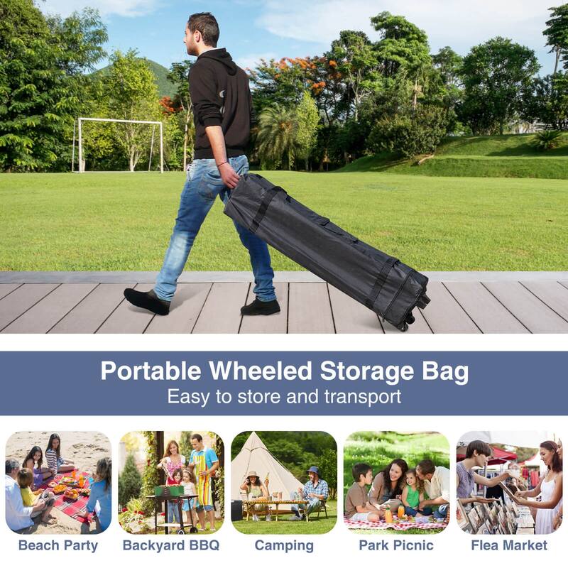Costway 10 X 10 FT Pop up Canopy Tent with 4 Sidewalls Mesh Netting - See Details