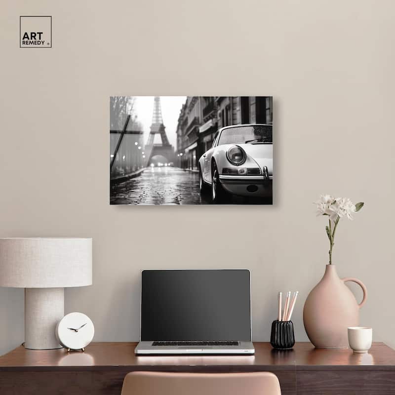 Rainy Day Paris Acrylic by Art Remedy, Ready to Hang