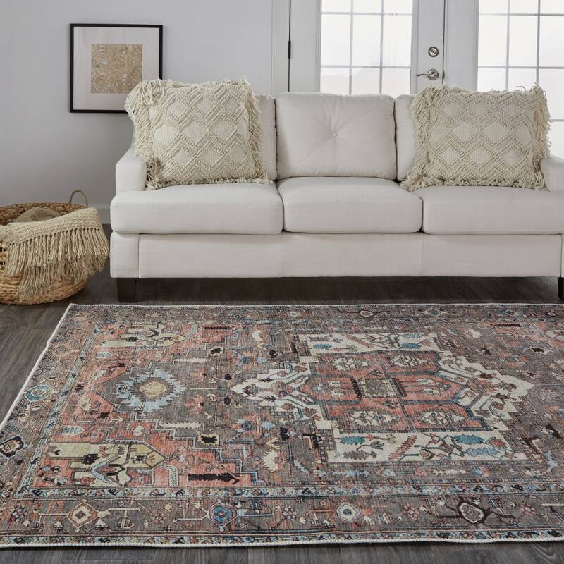 Tetu Floral Area Rug By HomeRoots - 2' x 3'