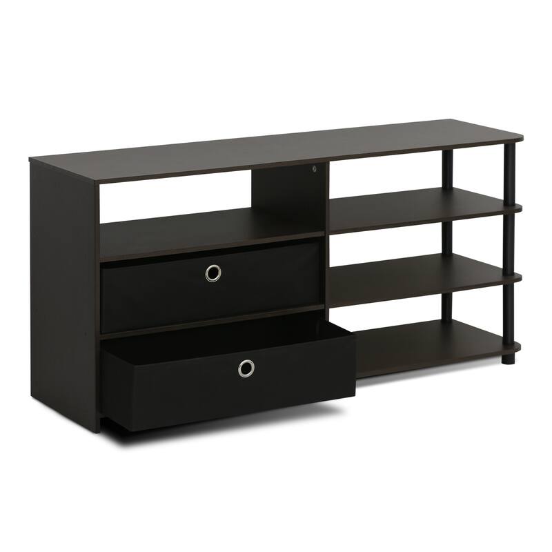 Porch & Den Astor Walnut Brown MDF TV Stand