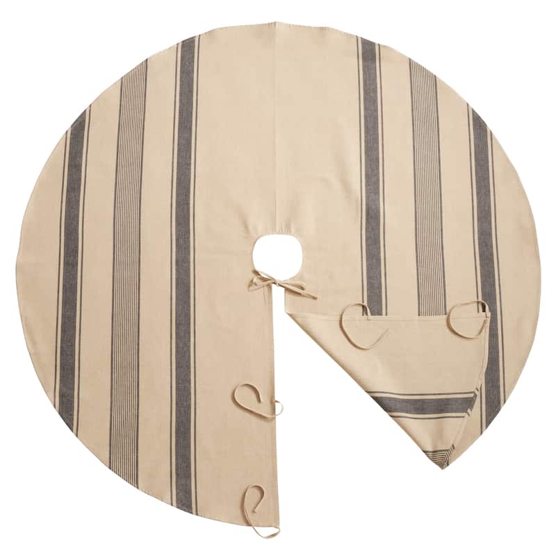 Christmas Tree Skirt With Banded Design