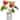 Anthurium Spring Floral Artificial Plant in a Square Pot - 12" - Red