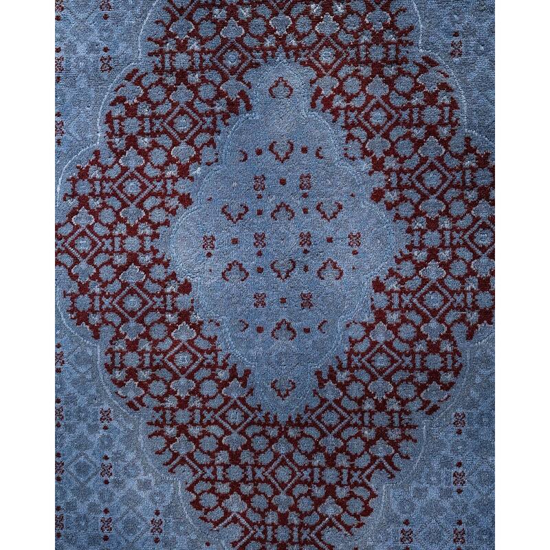 Fine Vibrance, One-of-a-Kind Hand-Knotted Area Rug - Gray, 6' 2" x 9' 4" - 6' 2" x 9' 4"