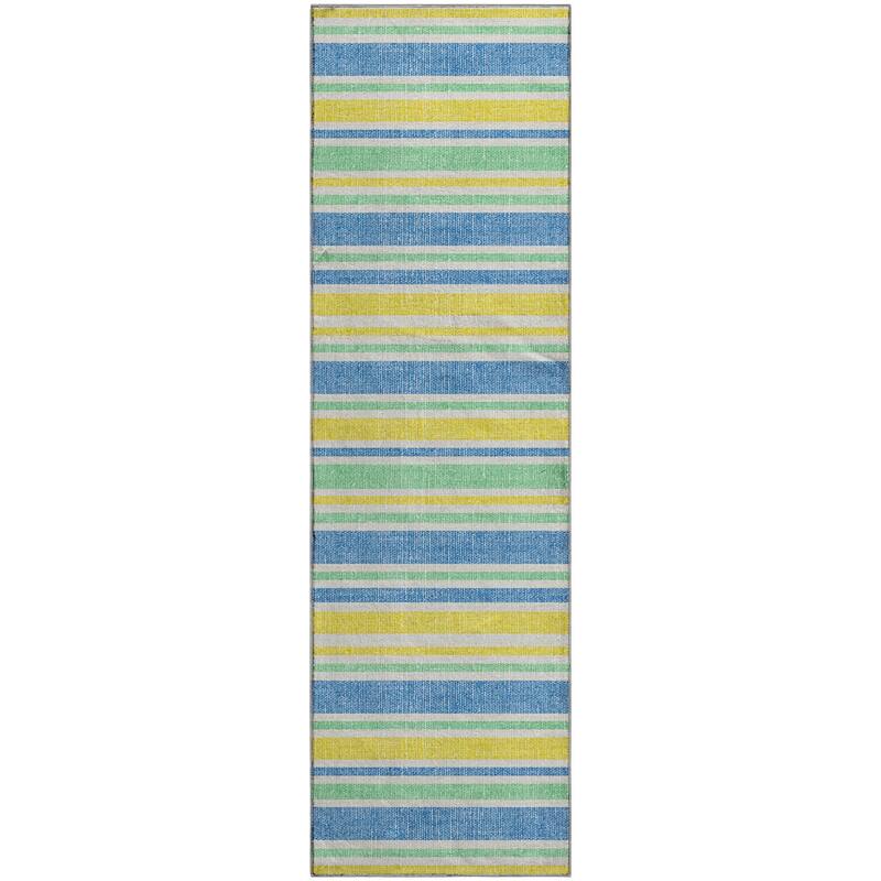 Premium Washable Super Soft Modern Cabana Stripe Mayfield Rug