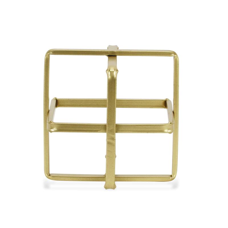 Alle Black Metal Large Geometric Decor Cube