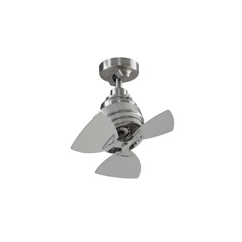 Rotation - 19 inch Indoor/Outdoor Ceiling Fan with Brushed Nickel Blades - Brushed Nickel