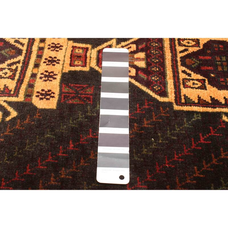 ECARPETGALLERY Hand-knotted Teimani Black Wool Rug - 2'9 x 4'6