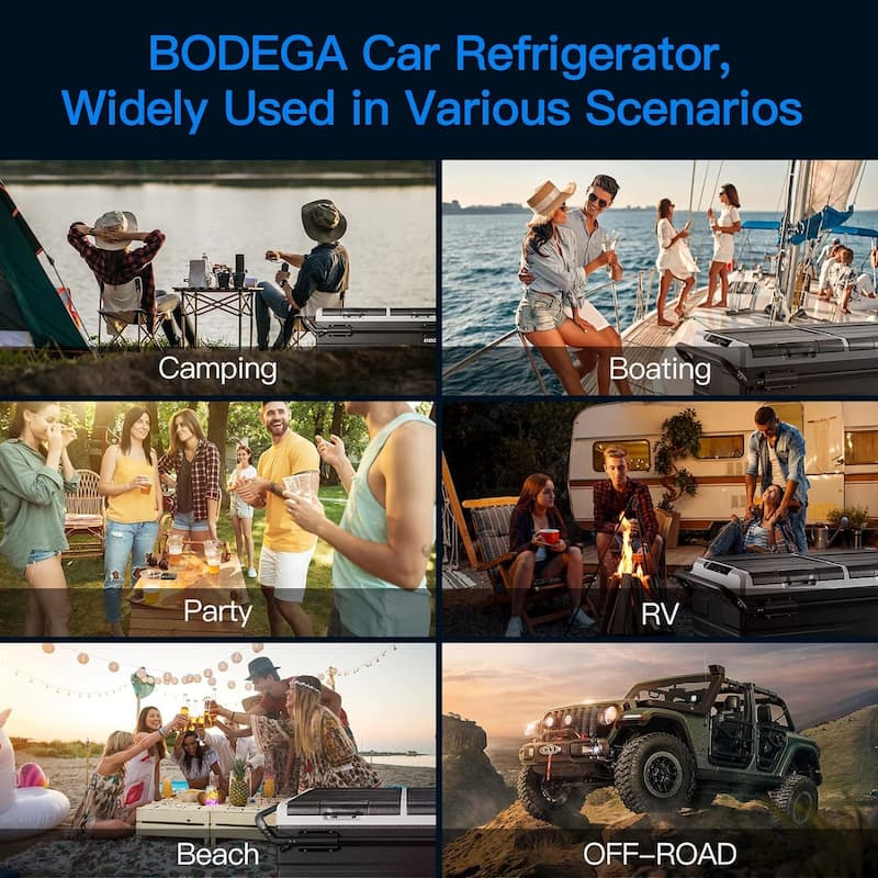 BODEGA Car Refrigerator,Dual Zone Cooler,Temp Independent,APP Control