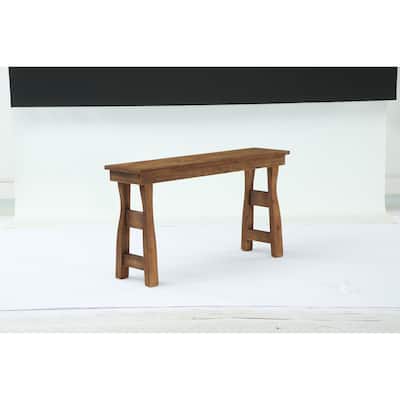59" Solid Wood Console Table, Rustic Style Couch Tables Behind Sofa, Light Brown