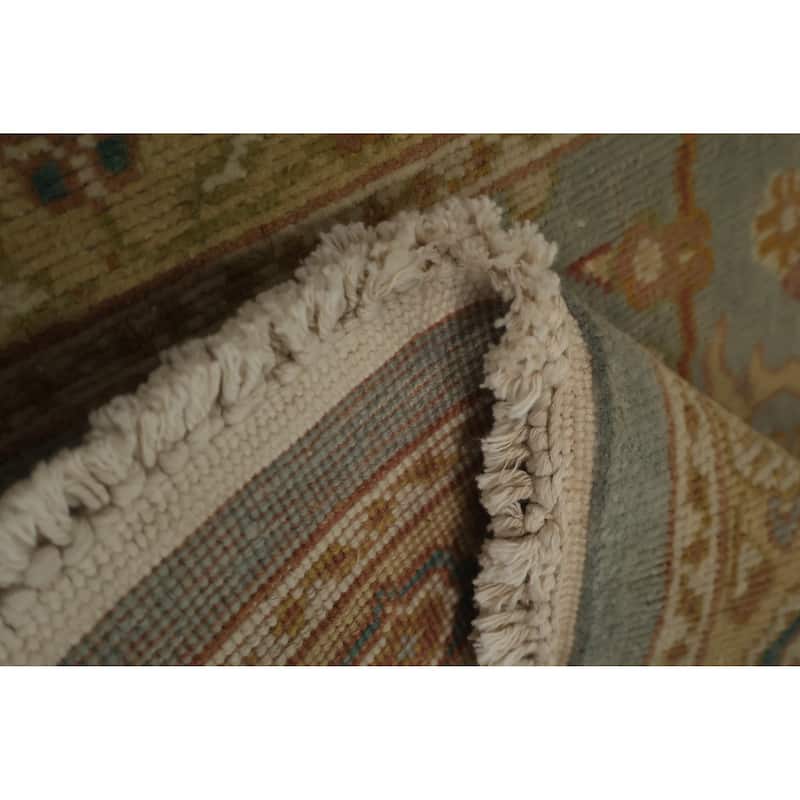 Hand Knotted Oriental 100% Wool Carpet Traditional Floral Navy Blue & Blues Ziegler Area Rug - 3' 2'' X 2' 0''