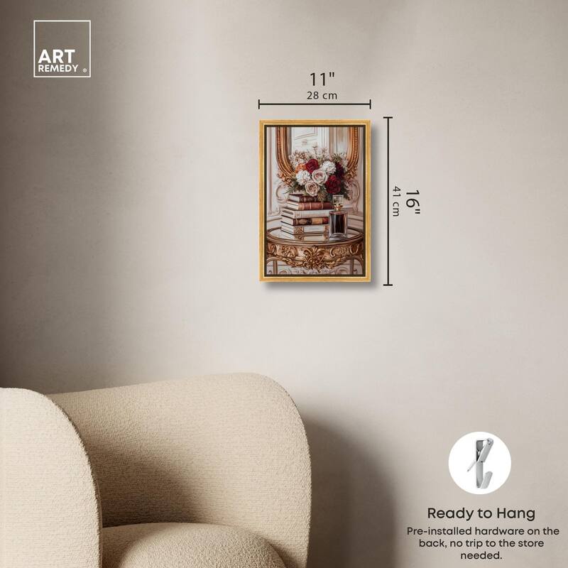 Lovely Mirror Glam Books Canvas by Art Remedy