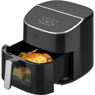 キッチン家電 NON OIL FRYER Air Fryer 8Qt Plus Oilless 8-in-1 Family Size AirFryer,Black - Bed