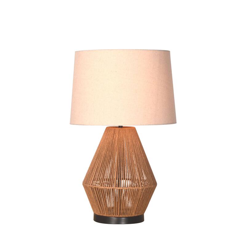 Marissa 25" Tall Table Lamp with Iron, Beige