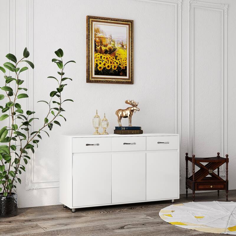 Modern Storage Cabinet with 3 Doors and 3 Drawers for Dining Room, Living Room