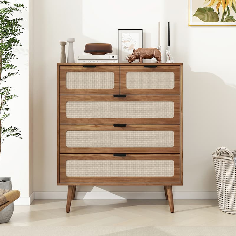 5 Drawer Cabinet - Walnut