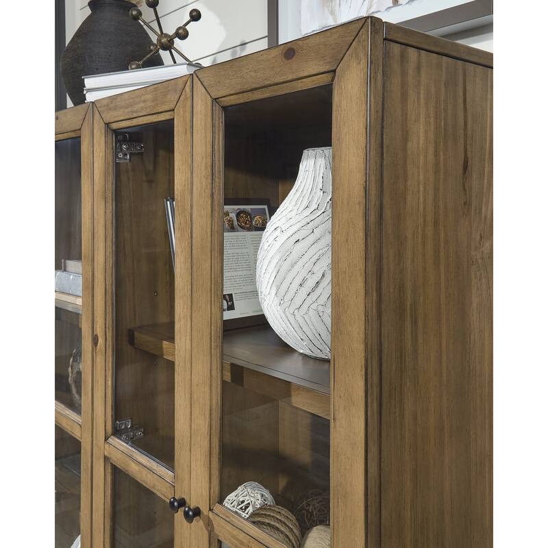 Signature Design by Ashley Wrenridge Brown Accent Cabinet - 48" W x 15.88" D x 50.13" H