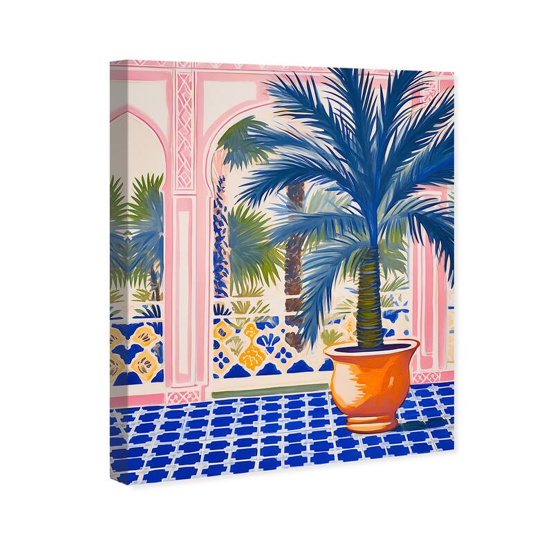 Wynwood Studio Canvas Architecture and Buildings Porticos I Blue and Sapphire Blue Modern & Contemporary Wall Art Canvas Print